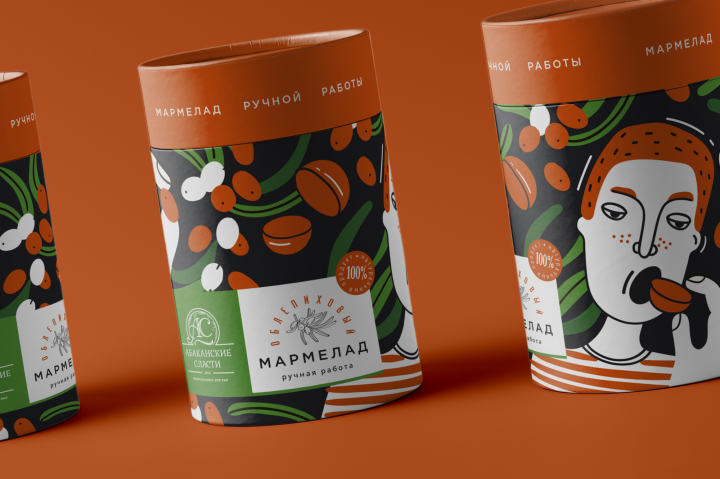 Дизайн упаковки и иллюстрация для мармелада