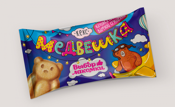 Упаковка детского кекса "Выборо лакомки"