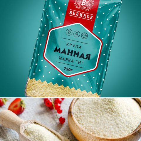 дизайн упаковки крупы "Великое"