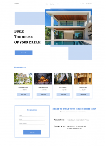 landing page