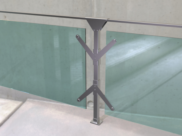 Ограждение(металл, стекло)