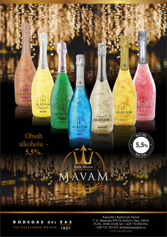 Материалы всех мастей для рекламной компании шампанского MAVAM