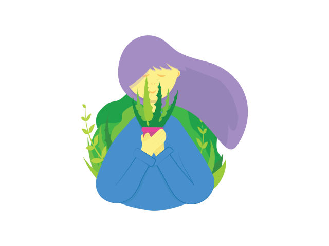 Flat aloe girl