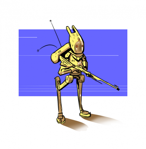 Концепт арт робот ( зарисовка )