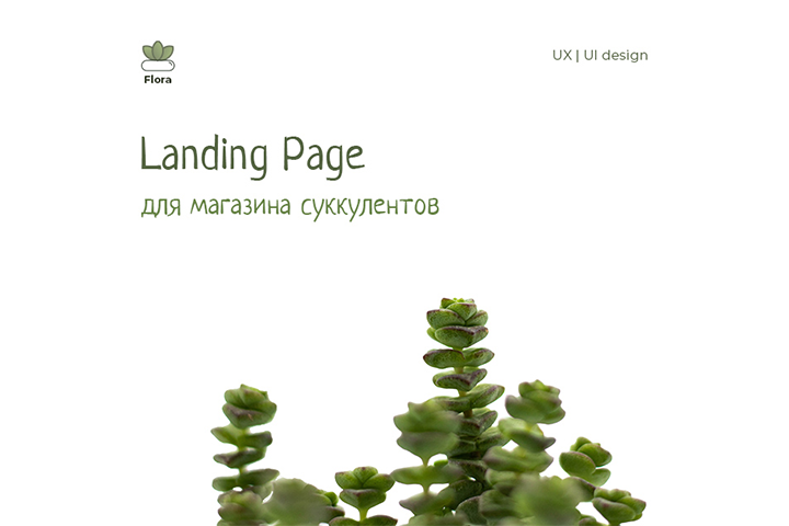 Landin Page для магазина суккулентов.