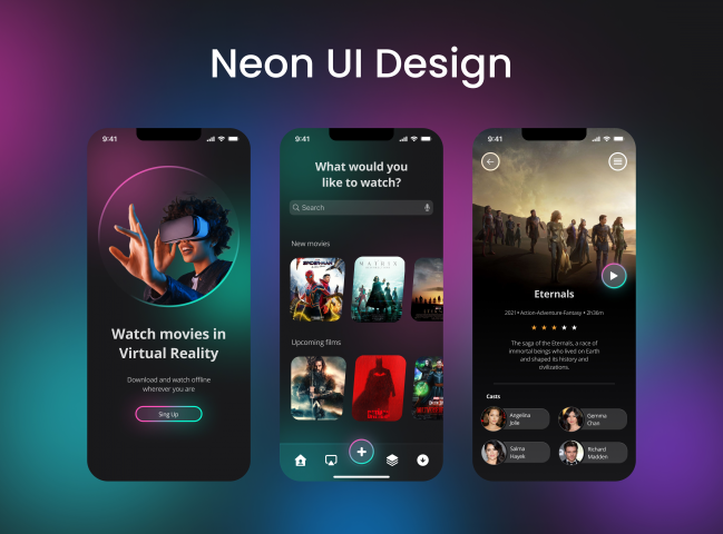 Neon App Design