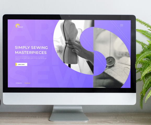 Дизайн главного экрана ателье по пошиву одежды