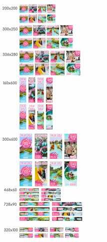 Google баннеры для аквапарка Ramayana в Паттайе