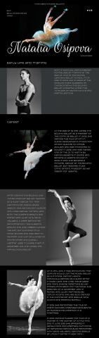 Сайт визитка знаменитой русской балерины