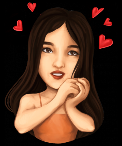 стикер девушка