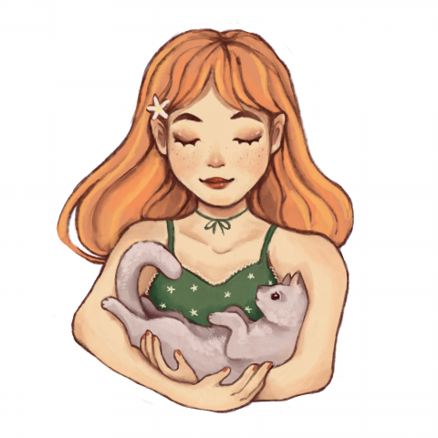 Девочка с котом