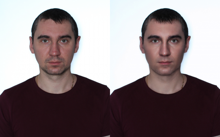 Ретушь мужской портрет