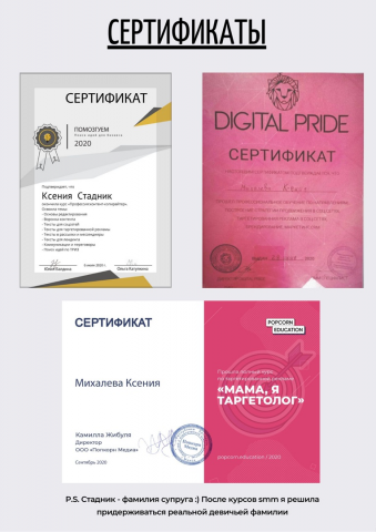 Сертификаты (Мое обучение)