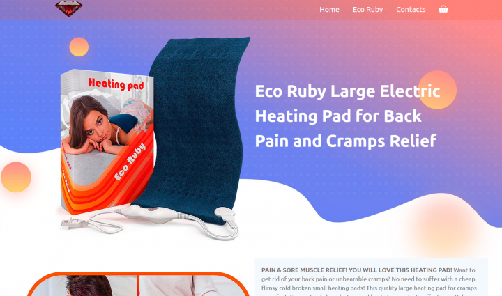 Eco Ruby Large Electric Heating Pad