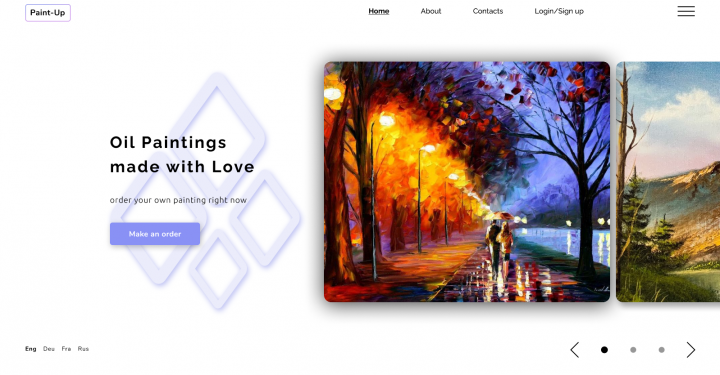 PaintUP - сайт заказа картин