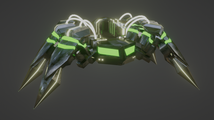 Готовая 3d модель робота-паука