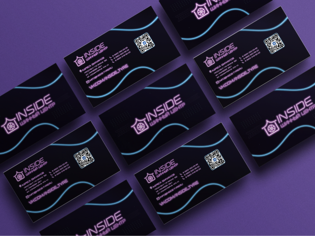 Визитка для шинного центра "Inside"