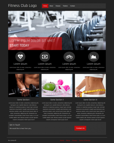 Fitness Club Website