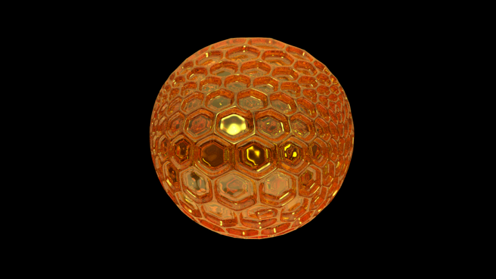 3D шар с сотами.