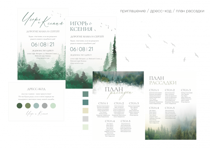 Свадебный проект: разработка на основе выбранной концепции