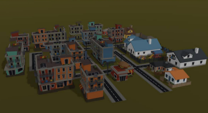 Low poly city