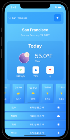 Приложение прогноз погоды
