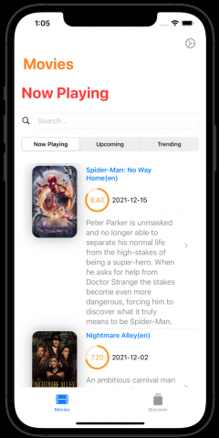 Приложение обзор популярных фильмов