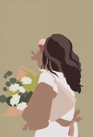 Девушка с цветами