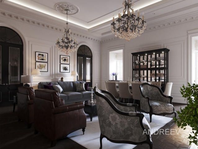 Интерьер в современном классическом стиле