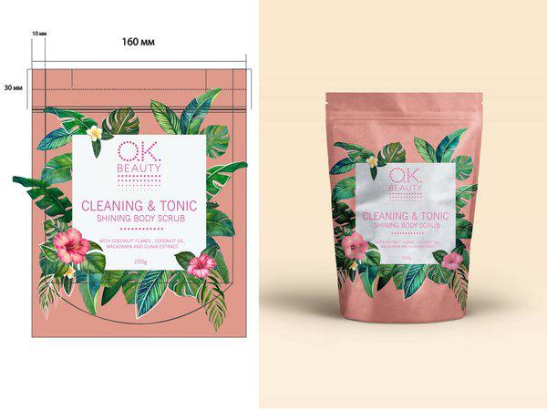 Макет упаковки для косметики