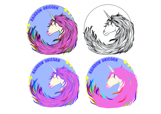 Векторная иллюстрация "Единорог"