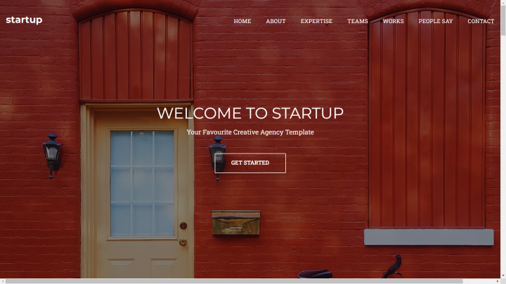 Адаптивная вёрстка лэндинга "Startup!"