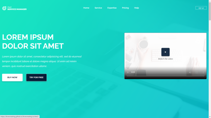 Адаптивная вёрстка landing-page "Dart"