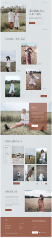 Концепт лендинга магазина одежды ручной работы