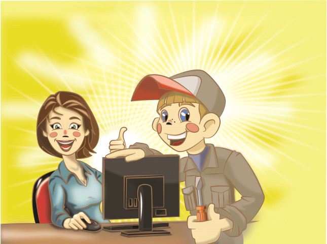 реклама для компьютерной помощи