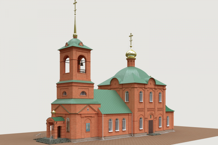 Создание модели храма (новодела)
