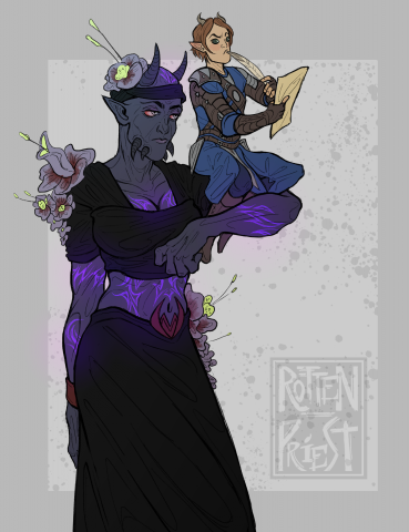 концепт-арт персонажей для текстовой ролевой