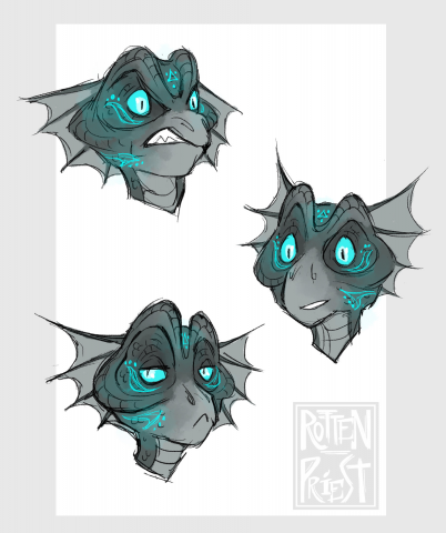 концепт-арт персонажа для текстовой ролевой