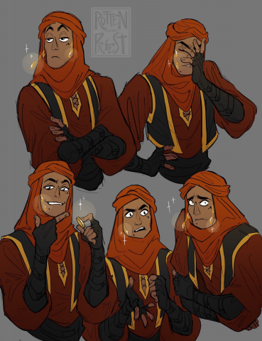 концепт-арт персонажа для текстовой ролевой