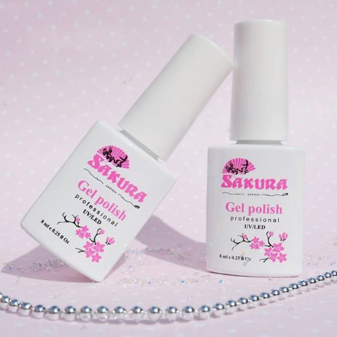 Дизайн упаковки бутылочки гель-лаков SAKURA