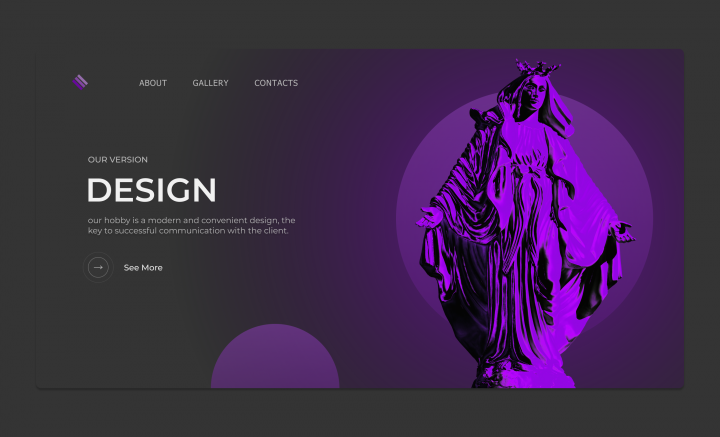 Дизайн главной страницы "Design"