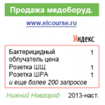 Электрокурс - продвижение веб сайта в Яндексе