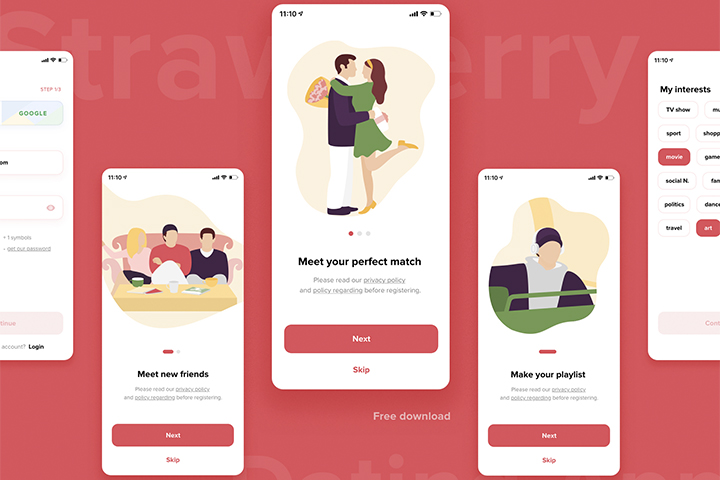 Дизайн моб. приложения Vanilla Shake