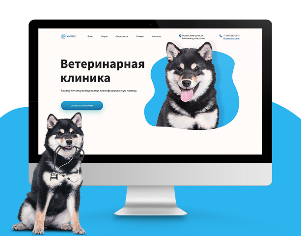 Landing page ветеринарной клиники