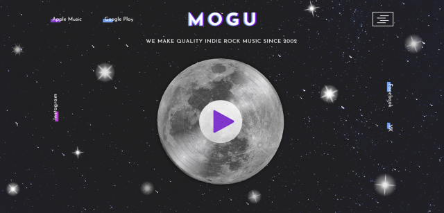 Сайт музыкальной инди-рок группы MOGU