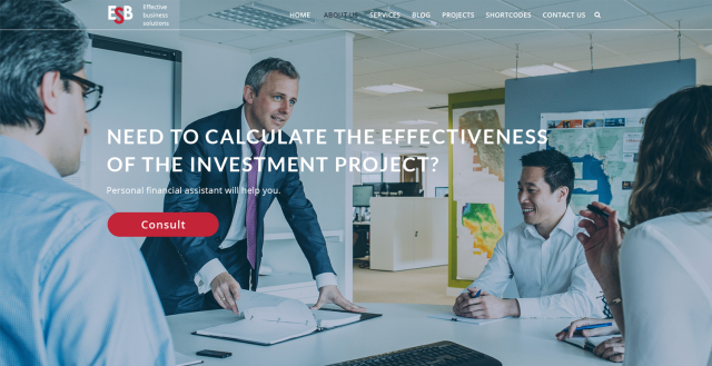 Макет "Финансы" создавался для подажи темы Wordpress на биржах