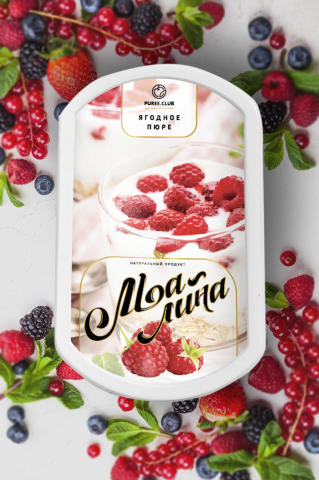 Дизайн этикетки для фруктового пюре