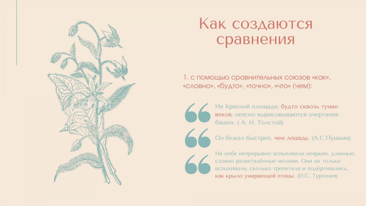 Сравнения в русском языке
