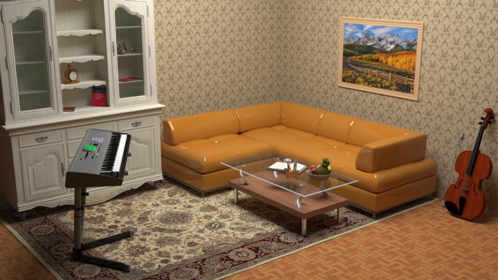 Комната с музыкальными инструментами