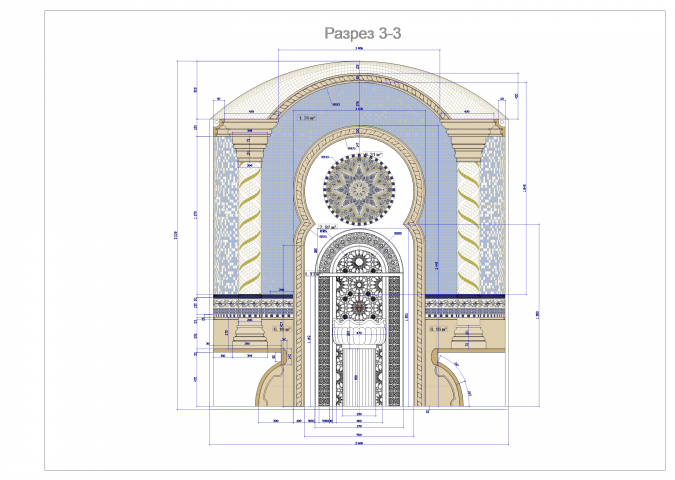 Интерьер хамама. Чертежи